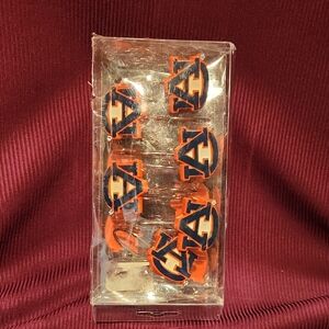 Shower Curtain Hooks - Orange and Blue